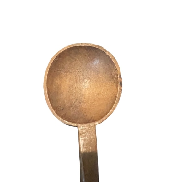 Vintage Kitchen Tall Primitive Farmhouse Decor Solid Wood Narrow Handle Utensils - Picture 7 of 14